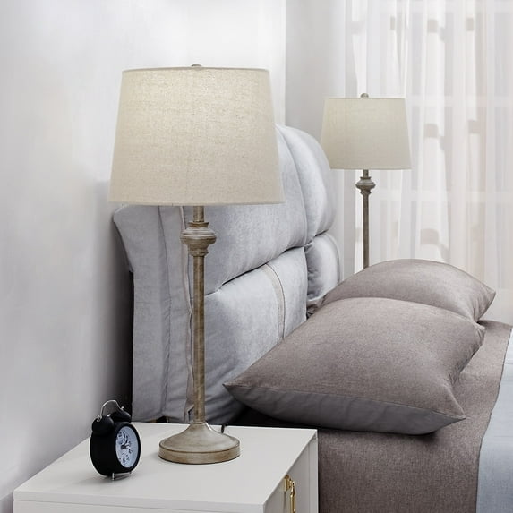 4modernhome 26" Buffet Table Lamp Set (Set of 2) Brown
