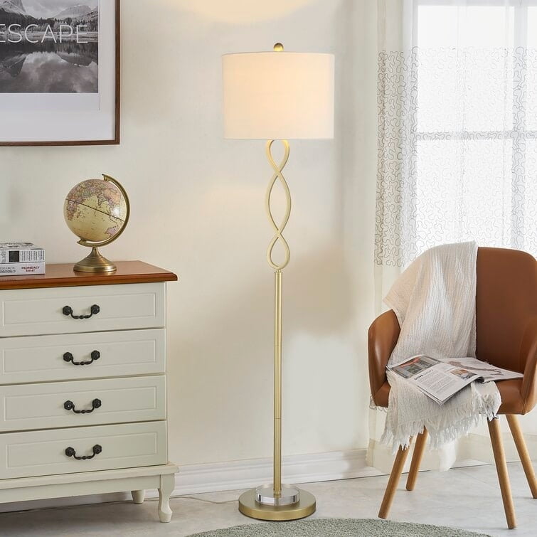 4modernhome Maxax 59" Gold Metal Wave Lines Floor Lamp - 14*14*59