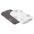 thumbnail image 1 of 4moms Breeze Playard Sheet, Machine Washable and 100% Cotton, White & Grey, 2 Pack, 1 of 3