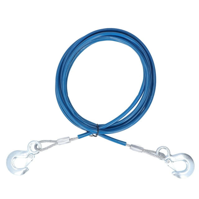 4mx10mm Car Tow Cable Heavy Duty Towing Strap Rope 11023lb Breaking