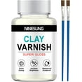 4oz Clay Varnish, Air Dry Clay Glaze, Clear High Gloss Varnish for
