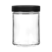 4oz Glass Jars With Black Caps - 7 Grams - 120 Count