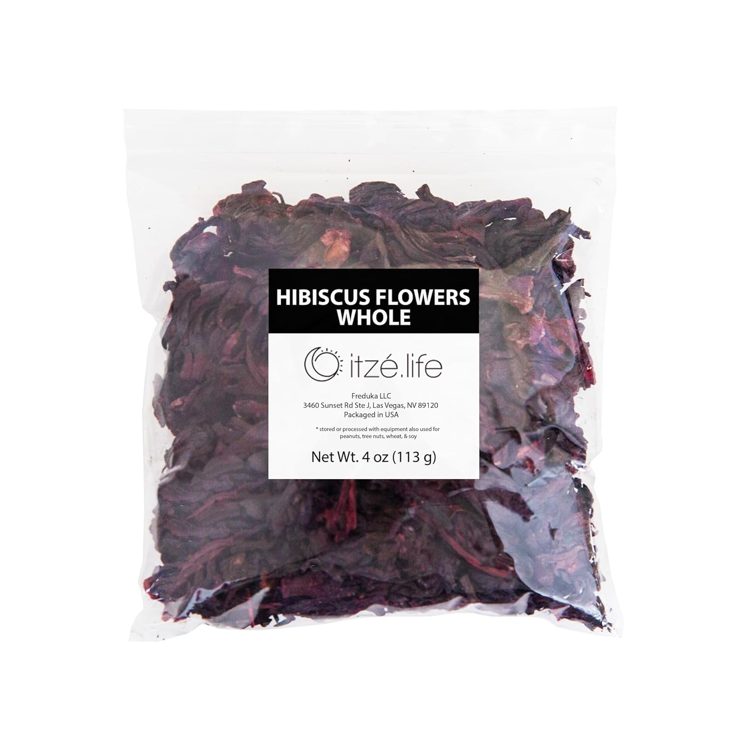 Itzé.Life Hibiscus Flowers Whole Loose-Leaf Tea 4oz, Flor de Jamaica