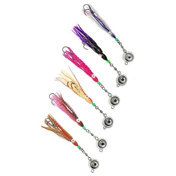 4oz Jigs w/Hoochie Stinger Rigs 6 Sets