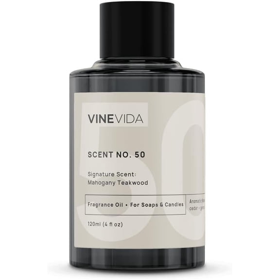 [4oz] Mahogany Teakwood Fragrance Oil for Candle Making and Soap Making - Premium Candle Scents for Soy Candles