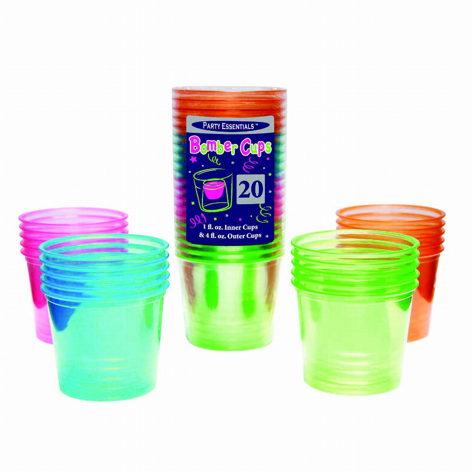 Bomber Cups / Jager Shot Cups - Sleeve of 20 Neon Yellow