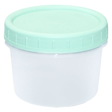 4oz Plastic Containers with Lids, Twist Cap Meal Prep Containers,Food Storage Containers Reusable,Dishwasher Freezer Safe Airtight Microwave & Dishwasher Safe Takeout Jar,1 Pack(Light Green,200ML)