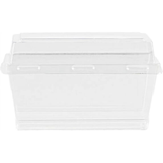 4oz Rectangular Mini Clear Plastic Dessert Containers with Dome Lid - Rectangle Disposable Parfait Box with Lids, Cake Box, Yogurt Container, Fruits, Snacks, Ice Cream, Banana Pudding, Jello (240)
