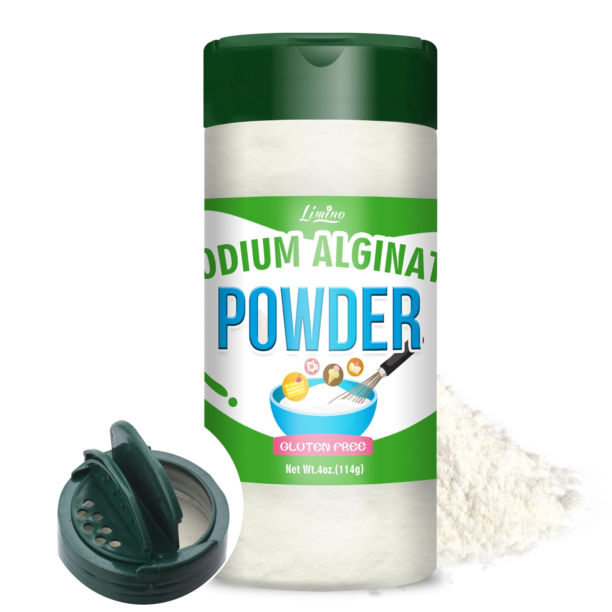 4oz Sodium Alginate Powder, 100% Pure SMRFood Grade Sodium Alginate ...