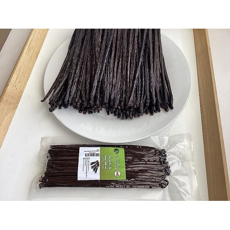 4oz Tahitian Vanilla Beans Grade A for Extract, Cooking and Baking by FITNCLEAN VANILLA| 0.25 Pound (1/4Lb) Bulk 5"-7" Fresh Gourmet Natural Raw NON-GMO Pods.