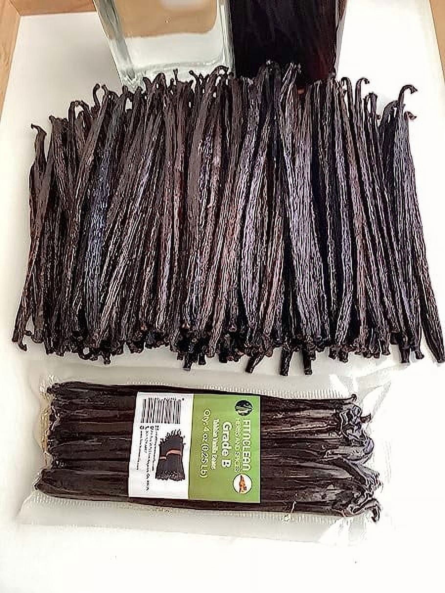 4oz Tahitian Vanilla Beans Grade B by Fitnclean Vanilla. Whole Bourbon Pods