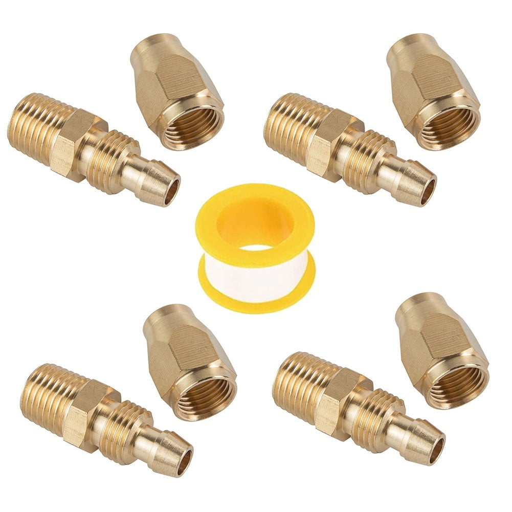 4pack 1/4Inch Air Hose Repair Kit Brass Connector Reusable Hose Splicer ...