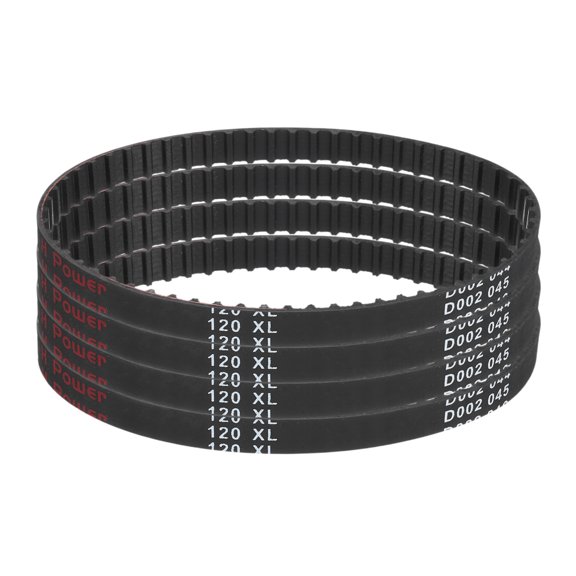 4pack 120XL 037 Timing Belt 60 Teeth Rubber Geared Cogged Belt, 0.20" Pitch