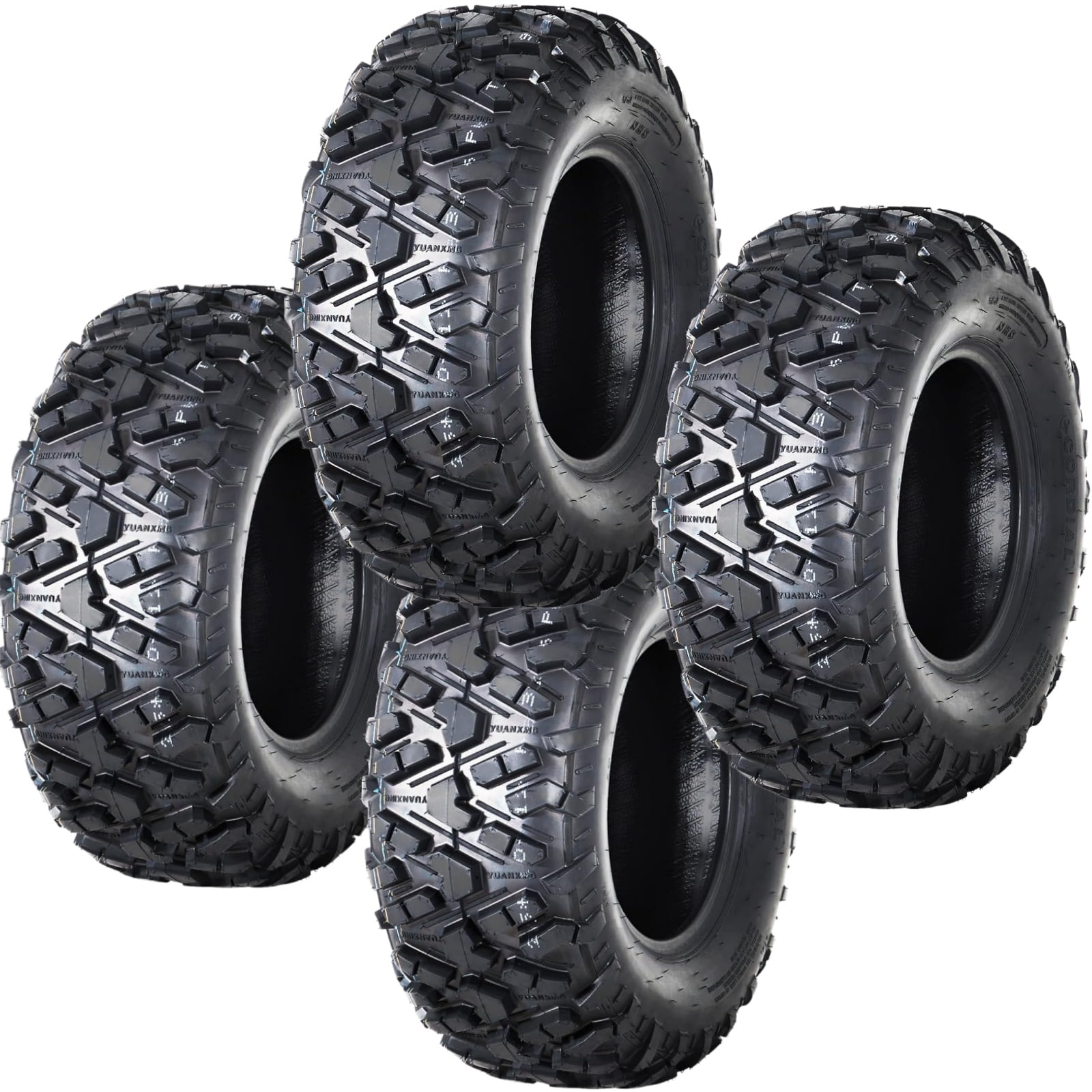 4pack 27x9-14 27x11-14 ATV UTV Tires 27x9x14 27x11x14 All-Terrain Off-Road for Rock Sand Mud Trail 6PR