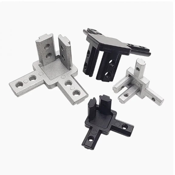 4pack 3-Way End Corner Bracket Connector for T slot 2020 3030 4040 Aluminum Extrusion Profile 3-dimensional bracket parts