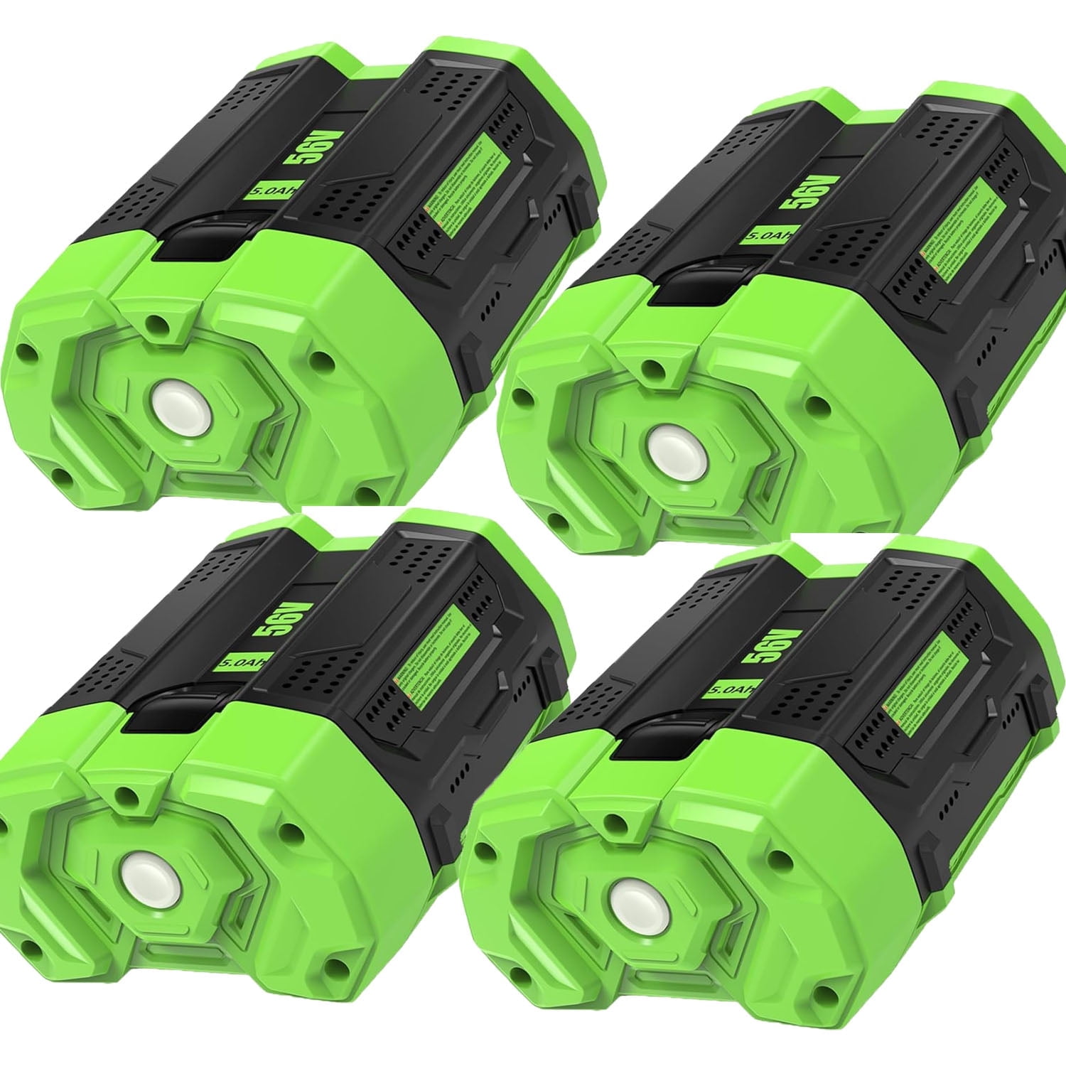 4pack 5000mAh 56 Volt BA2800T Battery Replacement for EGO 56V Batteries BA2800 BA4200 BA1400 CS1604 CS1804 CS1403 HT2400 LB6504 LB5804 LB6500 LB4800 PH1400 Power Tools