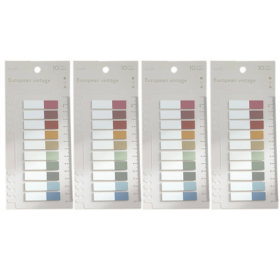 4pack 800Pcs Sticky Index Tabs Page Markers,Writable Transparent Sticky Notes for Page Marking FileB