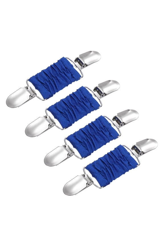 4pack Dress Cinch Clips, Sweater Clips Shawl Cardigan Collar Clips Scarf Clip Tightener Dress Back Cinch Clip for Women, Blue
