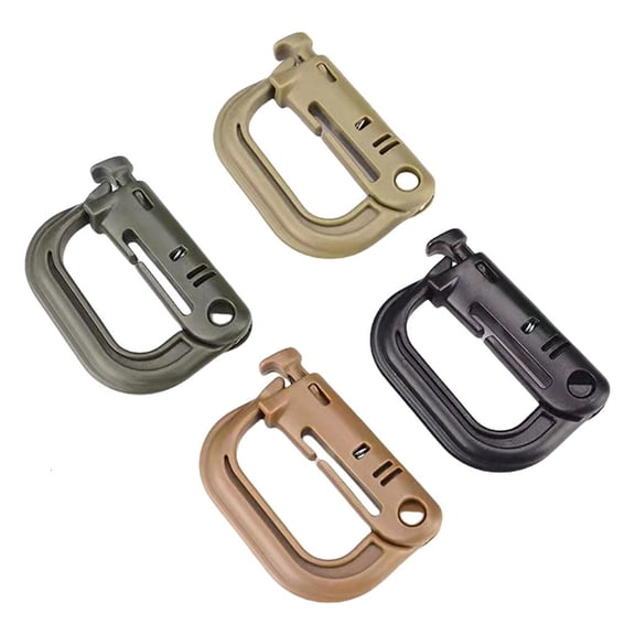 4pack Durability Outdoor Backpacks Clip Versatiles Portables Storage Mount Hook for Outdoor Activity