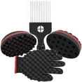 thumbnail image 1 of 4pack Hair Sponge Set - Magic Hair Twist Sponge Brush For Hair Include Curl Sponge Glove Hair Sponges For black men curls Twist Curl Dreads Locking Afros Coils, 1 of 7