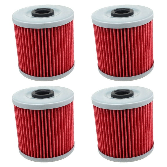 4pack Oil Filter for HF123 Kawasaki KLF220 KLF250 KLF300 Z200 KL250 KL600 KL650 KLR650 KLX650 Versys 650 1977-2016