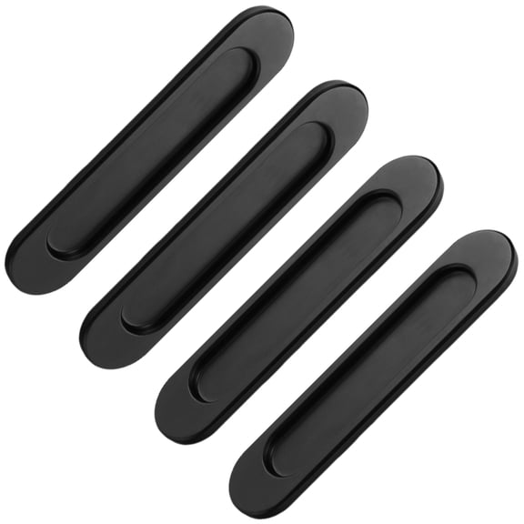 4pack Ovals Recessed Door Handles Hide Recessed Pull Handle Mounting Hardware for Sliding Closet Door