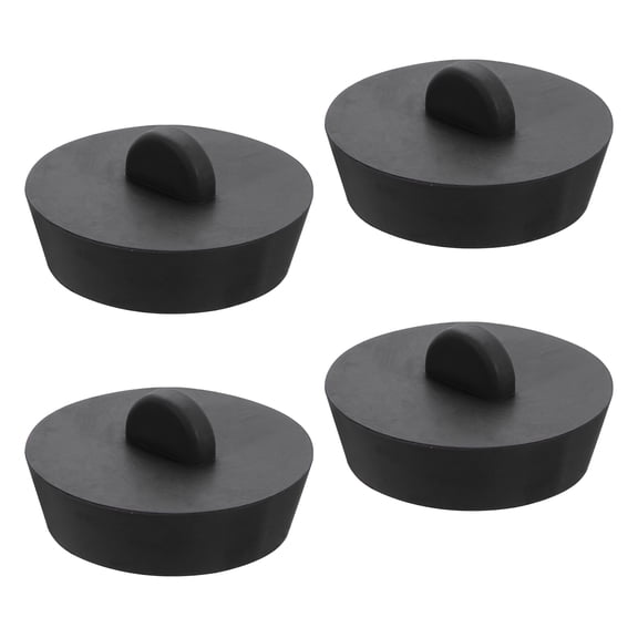 4pack Rubber Drain Stopper Bathtub Drain Plug Fits 1-3/4 Inch to 28 Inch, Black