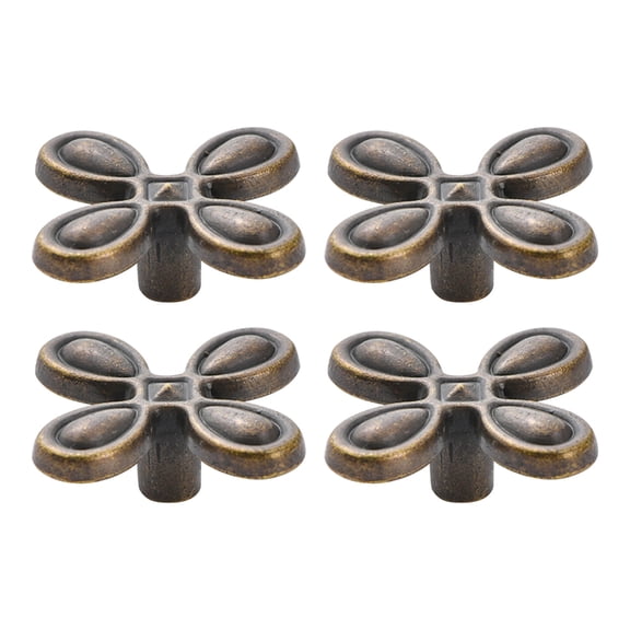 4pack Shamrock Cabinet Knob Antique Brasses Finish Zincs Alloys Construction Rusty Kitchen Drawer Handle