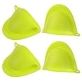 thumbnail image 1 of 4pack Silicone Pot Holders Heat Resistant Silicone Mini Oven Mitts Pinch Pot Holders Finger Protector Yellow Green, 1 of 6