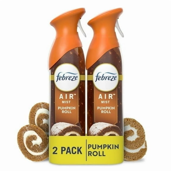 4pack of Febreze Air Mist, Odor-Fighting Air Freshener, Pumpkin Roll, 8.8 oz. Aerosol, Pack of 2