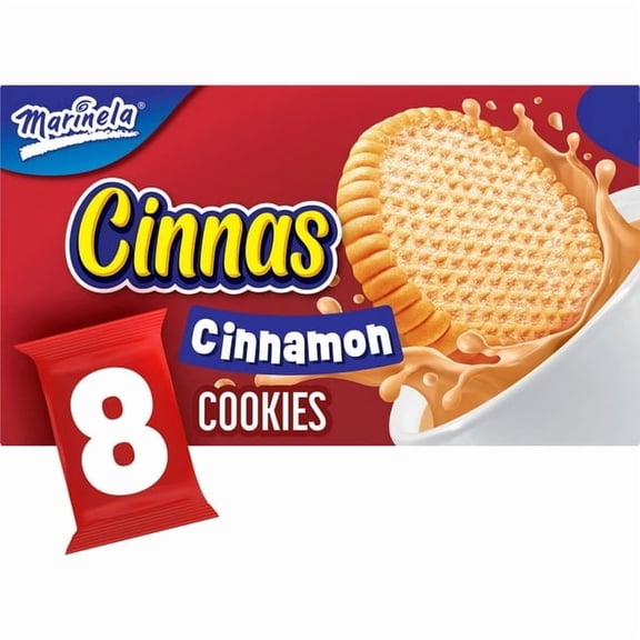 (4packs)-Marinela Cinnas Cinnamon Cookies, 8 Count, Cookies, 16.96 oz Multipack