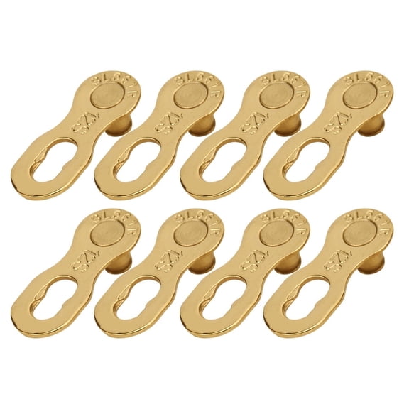 4pair Bike Chain Link, Steel Speed Chain Silver Steel Bike Chain Link Reusable Connector, Link Connector Parts Cycling Accessory (Gold)
