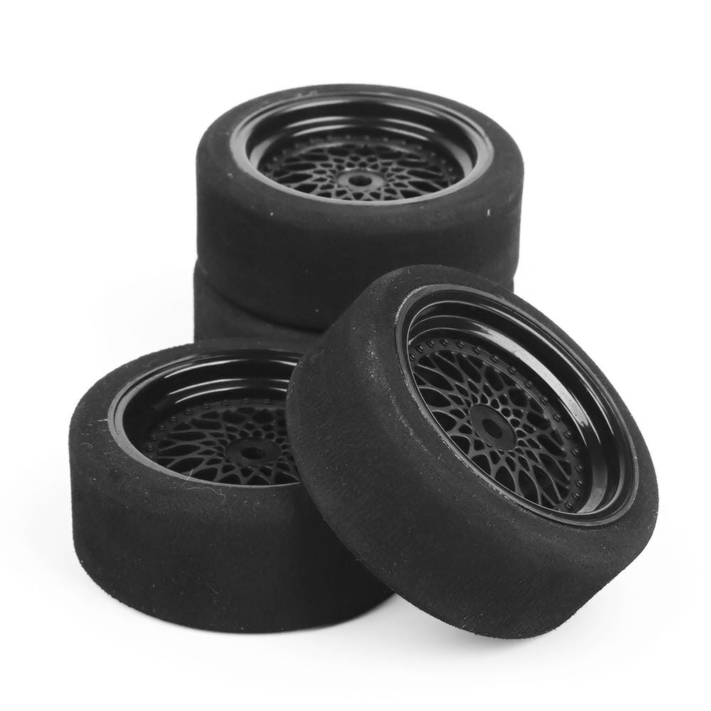 4pc 1/10 On-Road Racing Cars 12mm Hex Foam Tires 3mm Offset Sponge ...