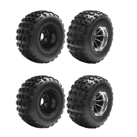 4pc 18x9.5-8 18x9.50-8 8" Wheel Tyre Rim 4 Stud ATV Quad Go Kart Buggy 4 Wheeler