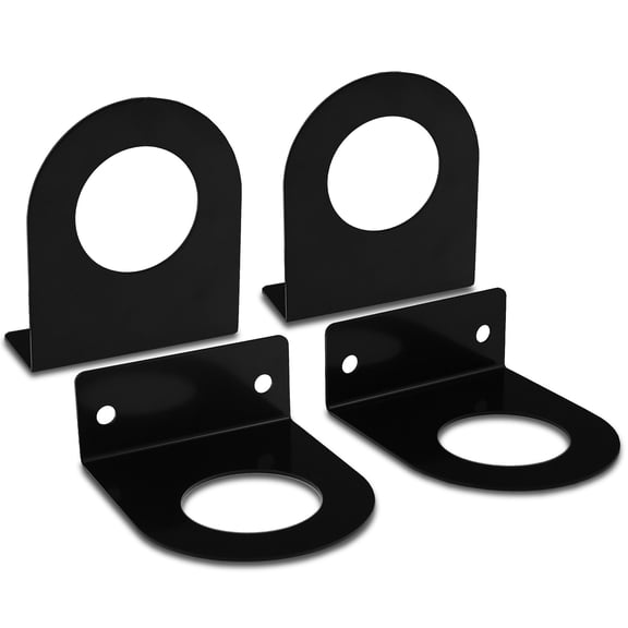 4pc 2" Round Marker Light Mounting Bracket [L Shaped] [3mm Powder Coated Steel] [Ultra Sturdy] [Versatile Mounting] for 2" Round Trailer Marker Lights On Truck Trailer RV