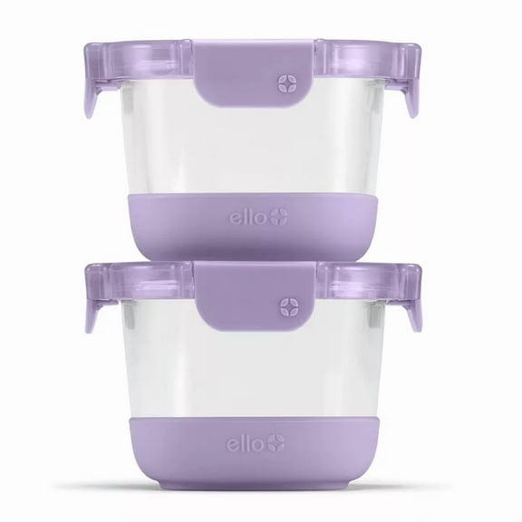 4pc 2c Glass Refresh Round Food Storage Container Set