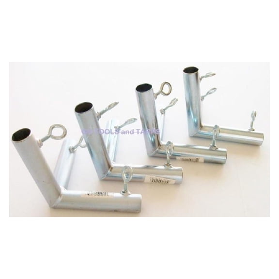 4pc 3 Way Corner Up Angle 1 5/8" Low Canopy Fitting (FW3J) - Fits 1 5/8" Chain Fencing Line Post Pipe That has an outer diameter of 1 11/16"