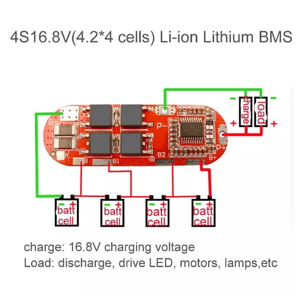 4pc 3S 4S 5S BMS 25A 18650 Lithium Battery Protection Circuit Charging Board DIY
