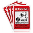 thumbnail image 1 of 4pc 4 Pack Video Surveillance Signs Aluminum All Activities Monitored and Recorded Sign, 1 of 7