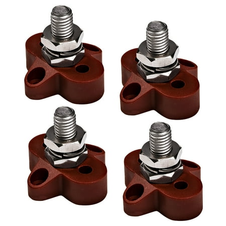 4pc 48V DC Max M10 Battery Power Distribution Terminal Block Stud Junction Post