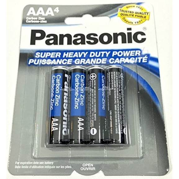 4pc AAA Batteries Super Heavy Duty Power Carbon Zinc Triple A Battery 1.5v