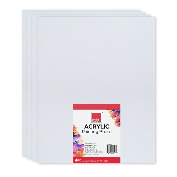 4pc Acrylic Paint Board Set 8 x 10 in