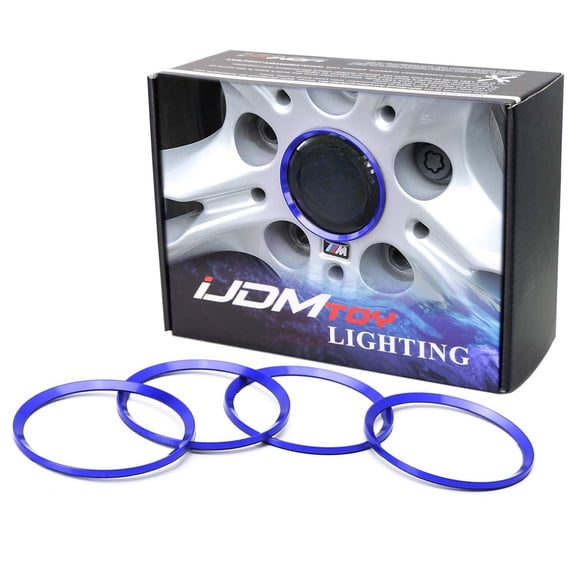 4pc Anodized Blue Aluminum Rim Center Cap Surrounding Ring Decoration Trims For All BMW 68mm Center Caps