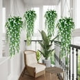 thumbnail image 1 of 4pc Artificial Hanging Flowers Chlorophytum Fake Flower Vines Plastic for Indoor Outdoor Living Room Bedroom Desktop Home Decor, 1 of 5