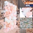 thumbnail image 1 of 4pc Artificial Silk Flower Wall Panel Wedding Party Backdrop Home Decor Artificial Silk Flower Wall Panel Wedding Party Mat Venue Decor Reusable Pink White Hydrangea Flower Wall Wedding Party 40x60cm, 1 of 3