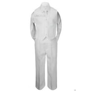 4pc Boy Formal 1st Communion Christening Uniform Baptism Wedding Suit White S-20
