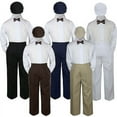 thumbnail image 1 of 4pc Boy Suit Set Brown Chocolate Bow Tie  Baby Toddler Kid Formal Hat Pants S-7, 1 of 2