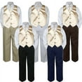 thumbnail image 1 of 4pc Boy Suit Set Champagne Necktie Vest Baby Toddler Kid Formal Pants S-7, 1 of 2