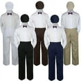 thumbnail image 1 of 4pc Boy Suit Set Eggplant Plum Bow Tie Baby Toddler Kid Formal Hat Pants S-7, 1 of 2
