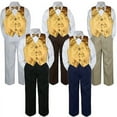 thumbnail image 1 of 4pc Boy Suit Set Gold Bow Tie Vest Baby Toddler Kid Formal Pants S-7, 1 of 2